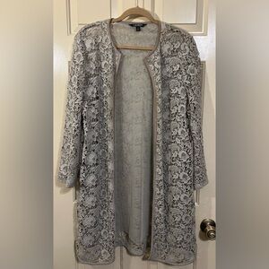 Lauren Ralph Lauren Vintage Sage Green Beige Lace Cardigan